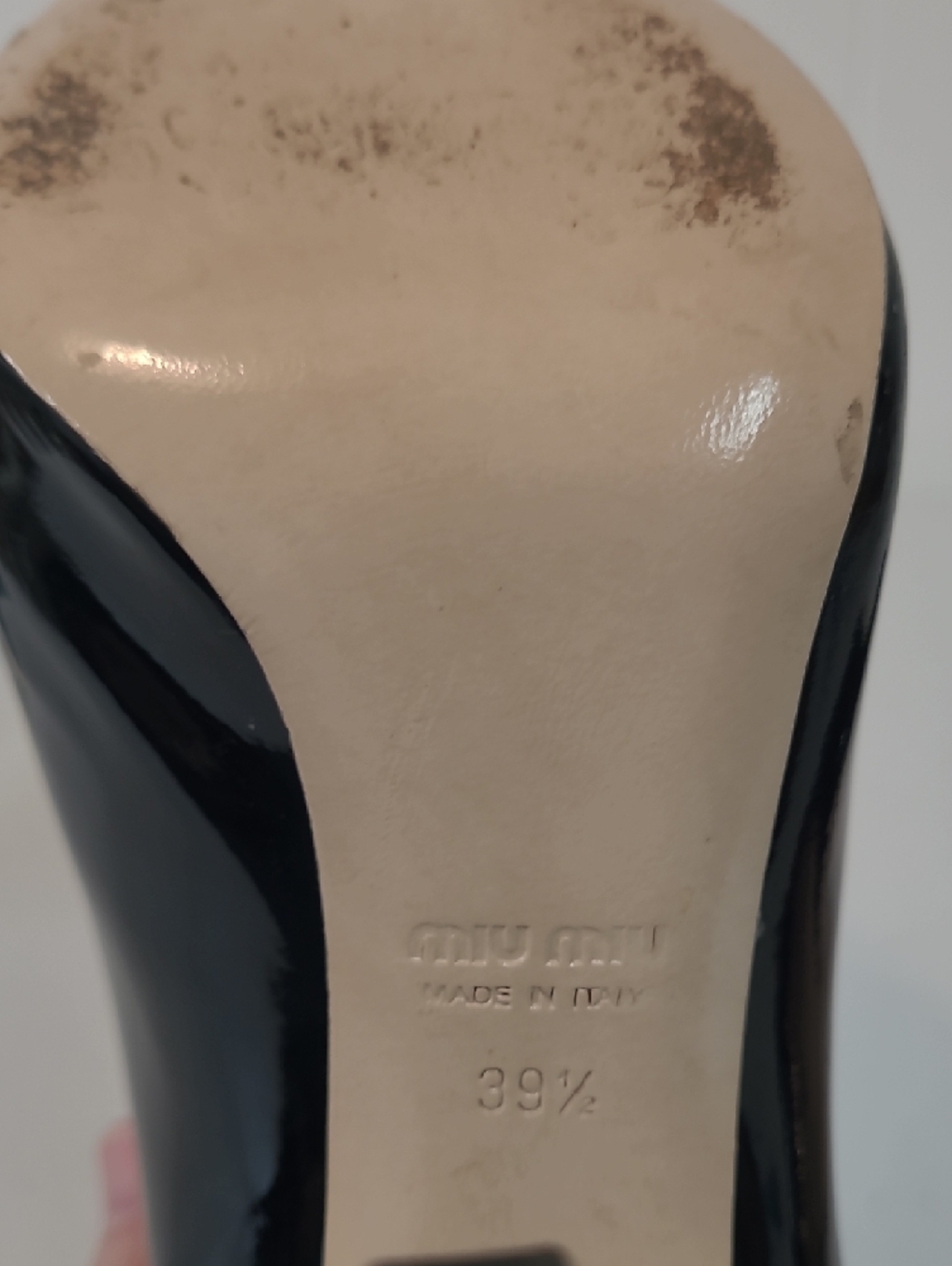 Miu Miu AUTHENTICATED Decollete Vernice 39 1/2 EU Black Patent Leather Booties - Picture 9 of 14